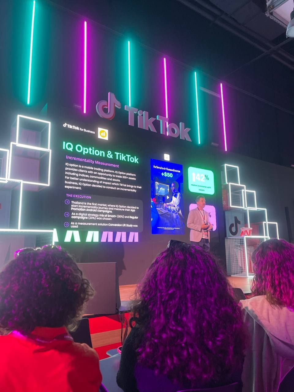 TikTok for Business talk in Dubai: slide with the case and the campaign study result